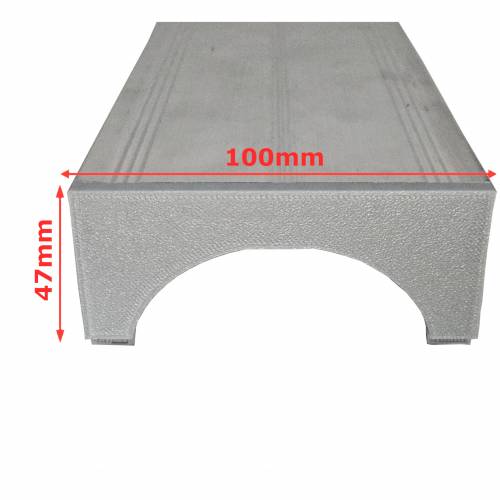 Nóżkozaślepki PETG do profilu aluminiowego 10cm SZARE komplet - Wysokość 47 mm - Druk 3D – 2szt